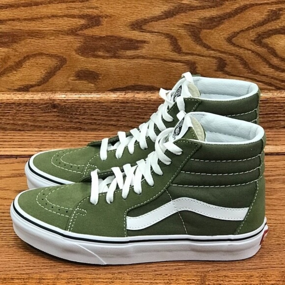 Vans Sk8-Hi‎ Winter Moss True White Green Suede High Top Sneaker Size Women 5.5